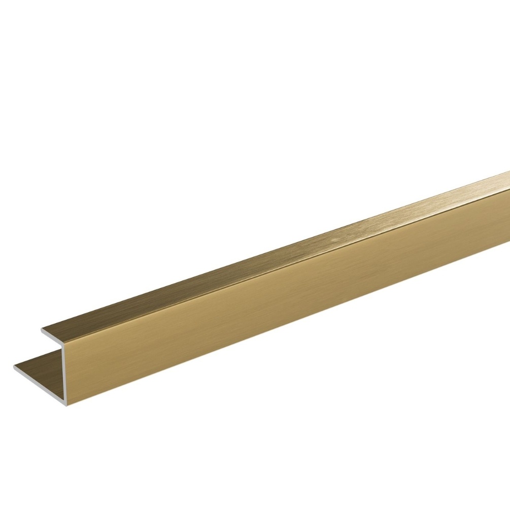 Cut out image of the Showerwall Laminate Brushed Gold End Trim - ET5